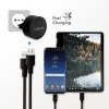 Ładowarka sieciowa  2x USB-A, 10.5W, czarna